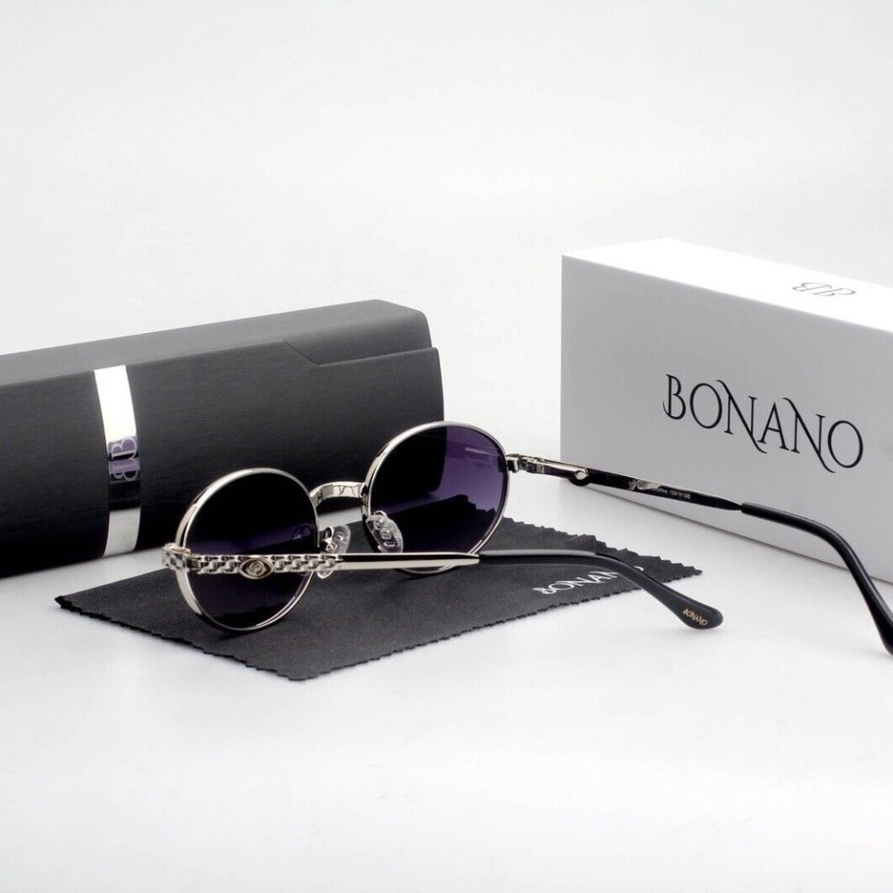Bonano Portofino Jubilee silver Frames Sunglasses Glasses Vintage Design… - Picture 6 of 8